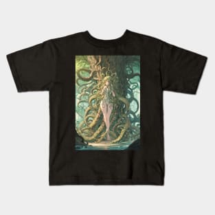 The Princess of the sea, in a forest Kids T-Shirt